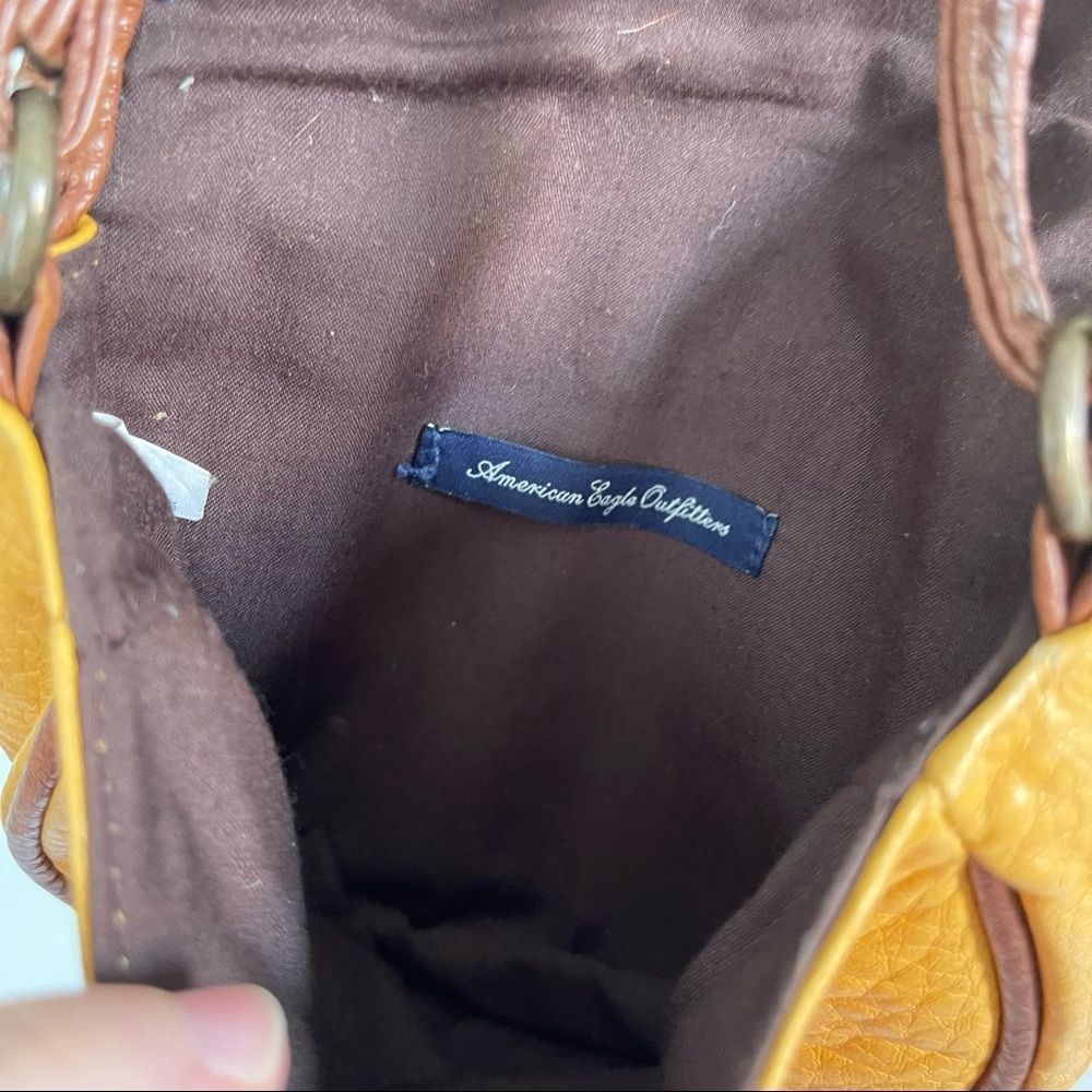 American Eagle Yellow Vegan Leather Crossbody - Picture 3 of 4